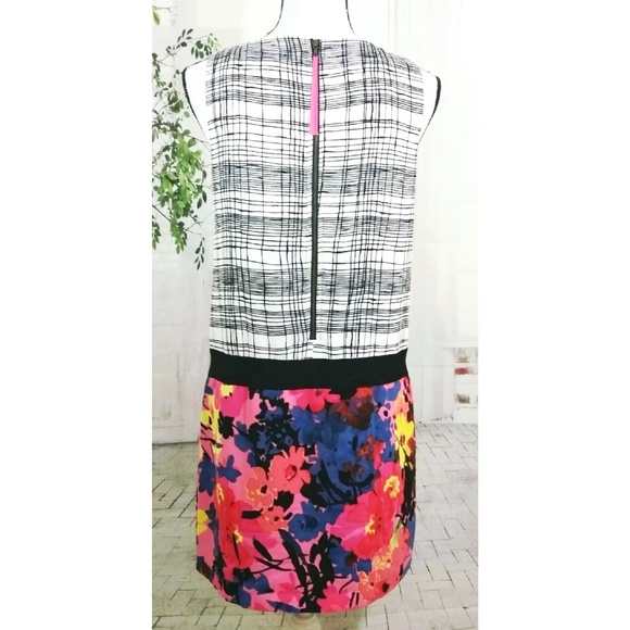 Ann Taylor LOFT shift dress sz 2 white windowpane - Picture 3 of 8